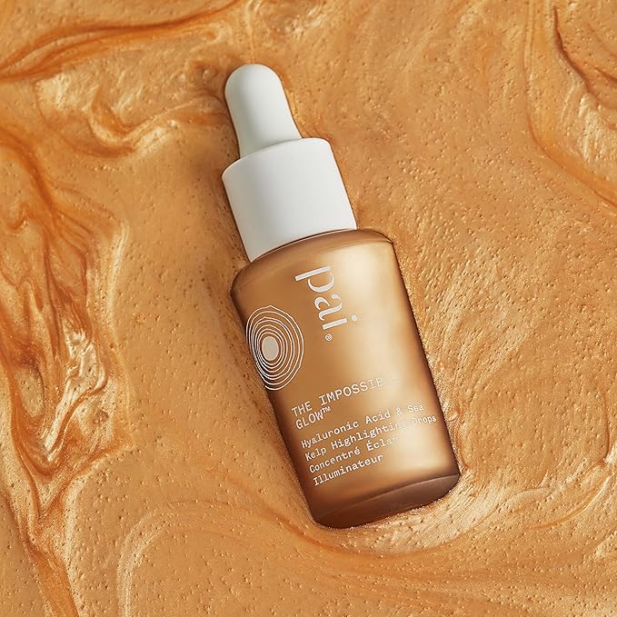 Pai Skincare - The Impossible Glow Organic Hyaluronic Acid + Sea Kelp Glow Drops | Natural, Vegan, Sensitive Skincare (Champagne, 1 fl oz | 30 ml)