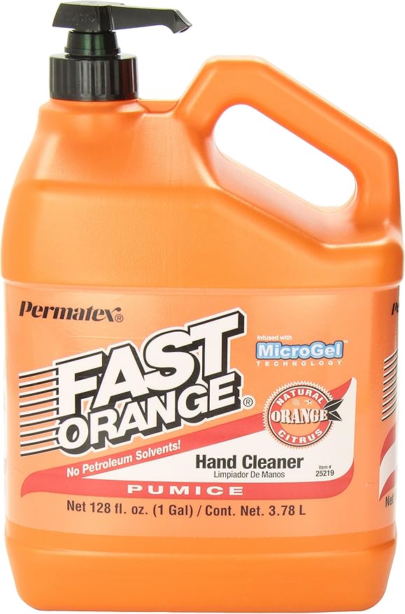 Fast Orange Permatex 25219 Pumice Lotion Hand Cleaner with Pump, 1 Gallon (Pack of 2)