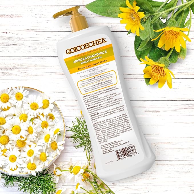 Goicoechea Calming Touch Body Lotion, Moisturizing Skin Care with Arnica & Chamomile, Varicose Veins Cream, Improves Appearance of Varicose Veins, Arnica Cream for Restful Legs, 13.5 oz (Pack of 3)