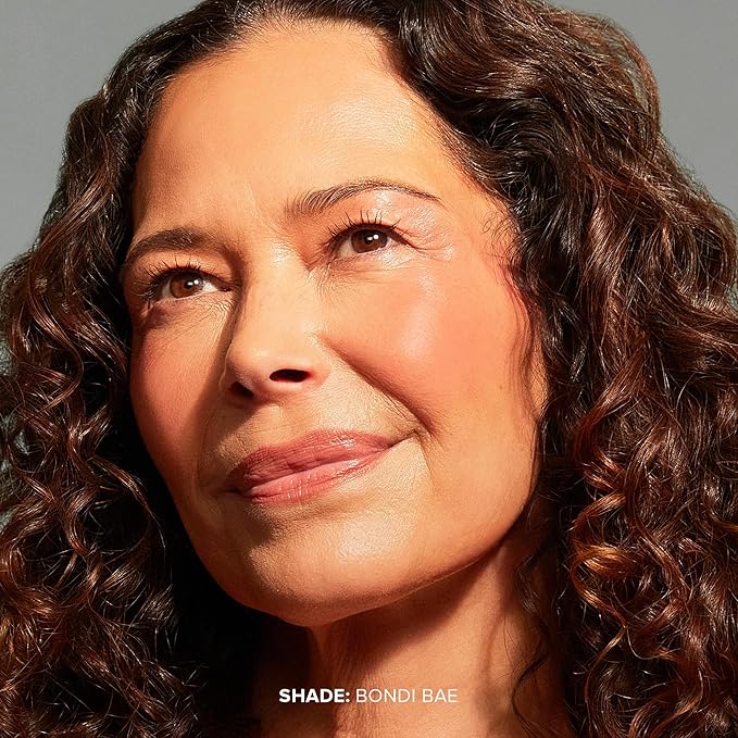 Nudestix Nudies Matte Cream Bronzer 3-in-1 All Over Face Colour for Face, Eyes, and Lips w/Blending Brush (Bondi Bae)