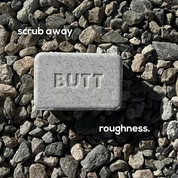 x Danny Duncan No. 069 Butt Face Mens Soap, 7 Oz, Double Sided Moisturizing & Body Exfoliator Bar Soap with Pumice & Apricot Seed Powder, Crisp Sea Air, Fresh Sage + Cedarwood Scent