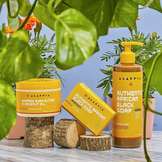 Alaffia Whipped Shea Butter & Coconut Oil, Skin Care and Hair Care, Nourishing Moisturizer Improves Elasticity and Repairs with Vitamin E, Unscented, 2 Pack - 4 Oz Ea