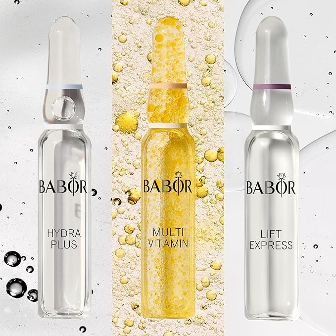 BABOR Travel Size 3 Piece Ampoule Concentrate Set, Hydra Plus Ampoule, Multi Vitamin Ampoule, Lift Express Ampoule, Skincare Set