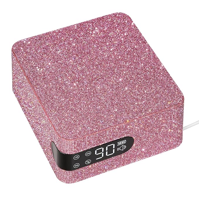 UV LED 96W Nail Lamp Professional Nail Dryer Sparkly Gel Polish Light with 4 Timer Setting Quick Dry Curing Lamp with Display Auto Sensor for Salon & Home Pink Diamond
