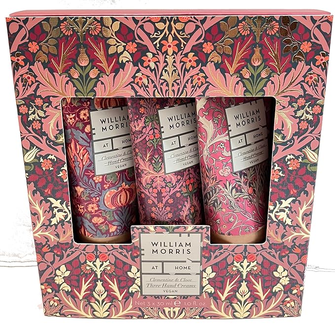 Heathcote & Ivory William Morris At Home Clementine & Clove Hand Cream Trio Red