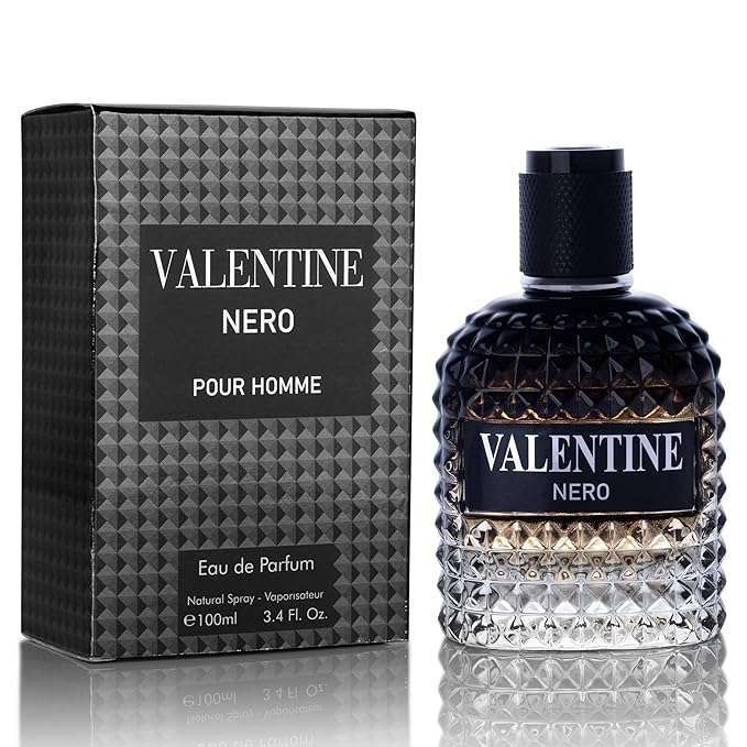 URBAN COLLECTION Valentine Nero for Men - Woody Aromatic Fragrance with Floral and Mineral Notes - Masculine Scent - 100ml