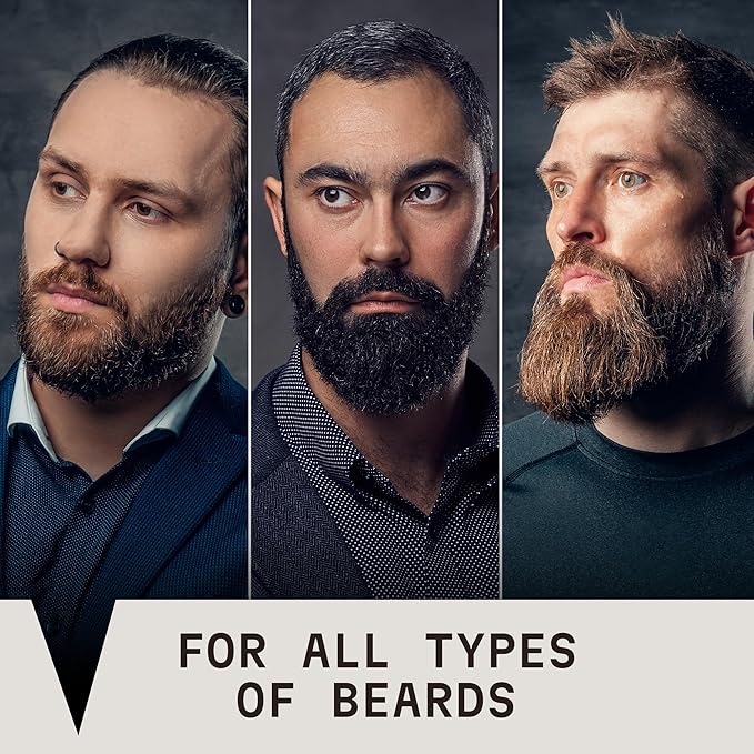 Striking Viking Beard Balm for Men – Light Hold, 1 Oz, Pack of 4 with Citrus, Vanilla, Sandalwood, Cedar Scents - Leave-in Beard Conditioner with Shea Butter, Tea Tree, Argan & Jojoba Oils