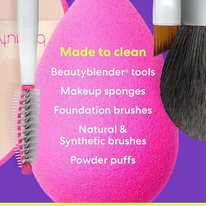 beautyblender® | Blendercleanser® Liquid Lavender Beauty Blender Cleanser, Cleaning Makeup Sponges, Brushes & Applicators, 5 oz