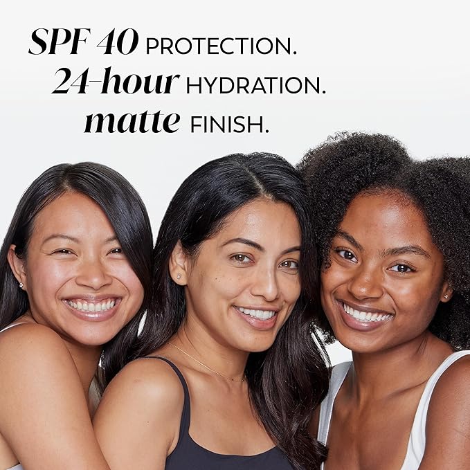 Olay Complete+ Face Moisturizer with Sunscreen SPF 40, For Sensitive Skin, Broad Spectrum Sun Protection, Fragrence-Free - No White Cast on All Tones, Nourishes Moisture Barrier - Ceramides, 6 Oz