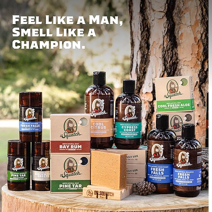 Dr. Squatch Natural Cologne for Men - Scent-Lock Technology and Sustainably-Sourced Ingredients - Fireside Bourbon Cologne (1.7 fl oz)