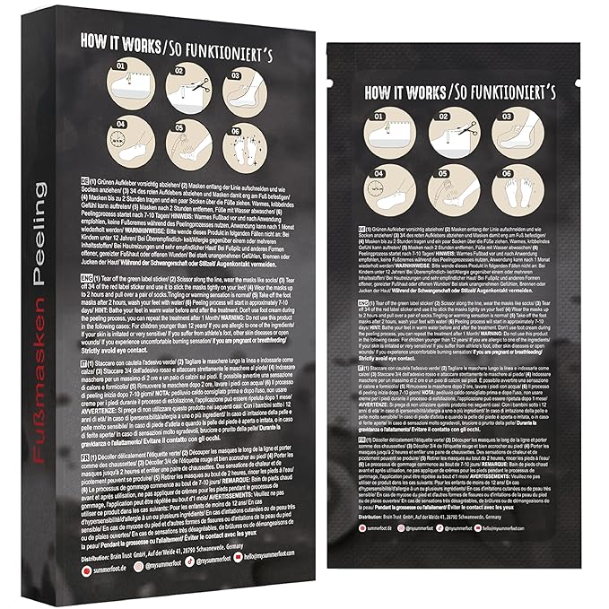 Premium Foot Mask for Men Double Pack | Exfoliating Foot Peel & Callus Remover for Feet - Repair rough heels with one-time treatment Baby Soft Feet