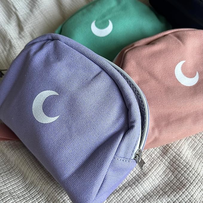 Brando Moon Smell Proof Makeup Bag with Moon - Carbon Neutralizing Fabric - Air Tight Zippers