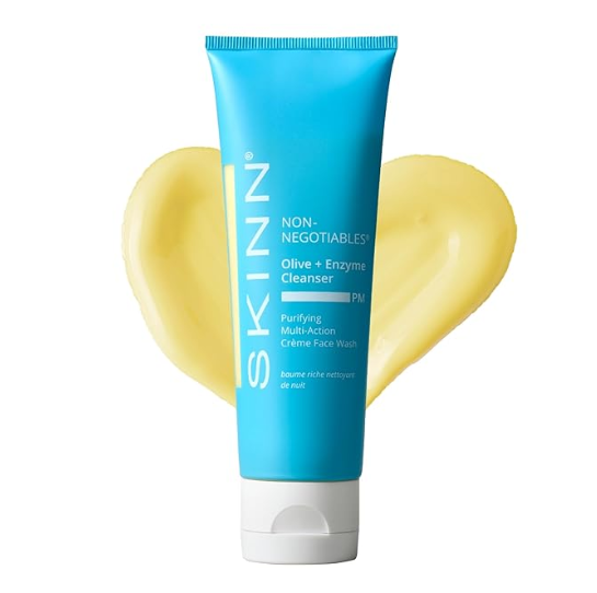 SKINN Daily Evening Face Wash Review: Olive & Enzyme Cleanser for Makeup Removal and Smooth Skin