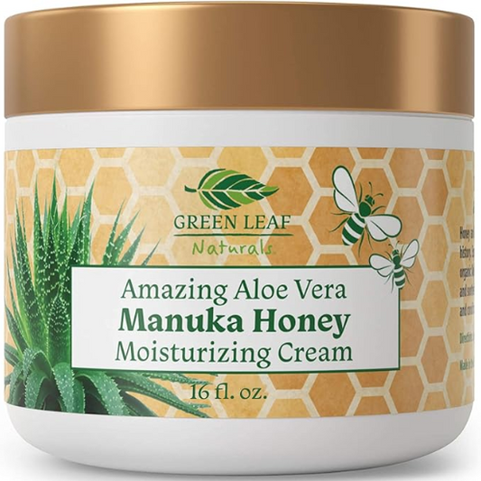 Manuka Honey Eczema Cream – Fragrance-Free Moisturizing Lotion for Psoriasis, Dry & Itchy Skin Relief