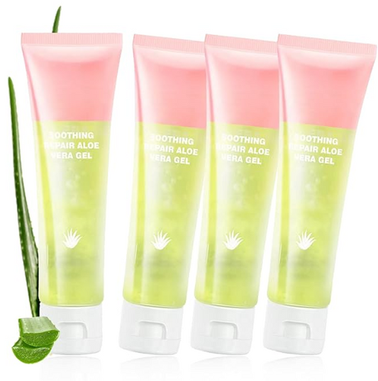 4PCS Moisturizing Gel for Face & Body – Fast Absorbing Non-Sticky Aloe After Sun Lotion for All Skin Types