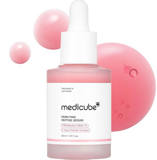 Medicube Salmon DNA PDRN Pink Peptide Serum Review | Pink Glow Serum for Hydration, Firming, and Even Skin Tone