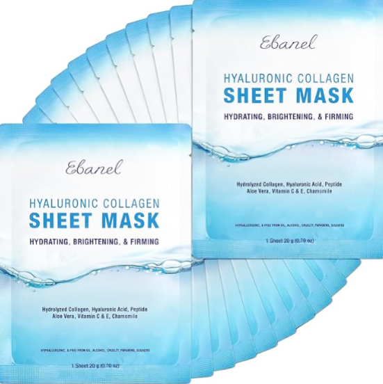 Ebanel Collagen Face Mask Review – Hydrating, Brightening, and Firming Korean Skincare Sheet Masks