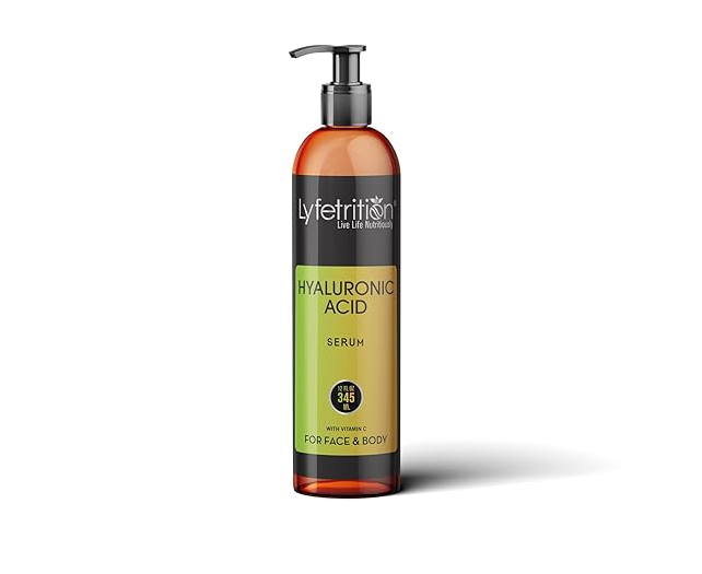 Lyfetrition Hyaluronic Acid Serum for Skin – Deeply Hydrating Natural Face Serum with Vitamin C & Aloe Vera