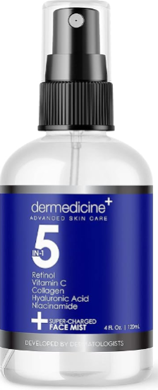 5 in 1 Super Charged Anti-Aging Face Mist Review – Retinol, Vitamin C, Collagen, Hyaluronic Acid and Niacinamide for Youthful, Radiant Skin