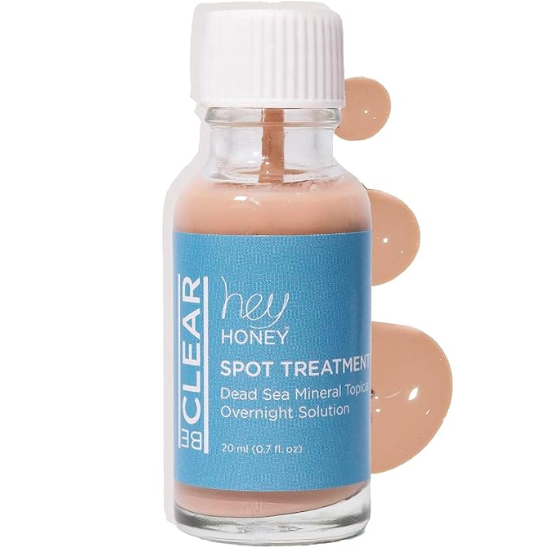Hey Honey Be Clear Acne Spot Treatment – Overnight Pimple Drying Lotion for Clear, Healthy Skin