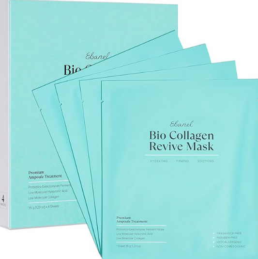 Ebanel Bio Collagen Face Mask Review: Korean Hydrogel Sheet Mask for Hydration, Firming, and Glass Skin