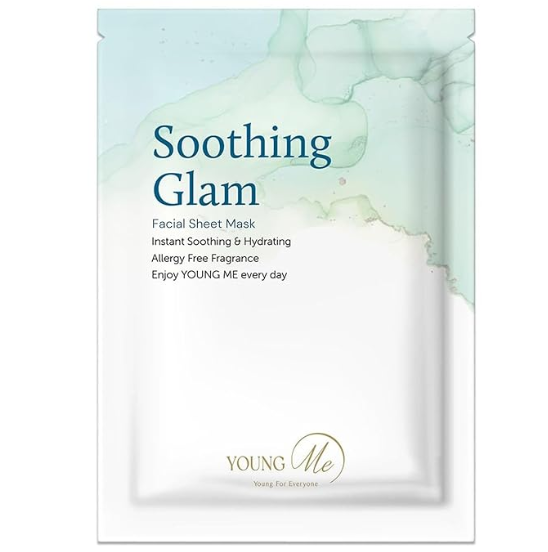 YoungMe Soothing Glam Facial Sheet Mask: Korean Face Mask for Deep Hydration and Sensitive Skin Care