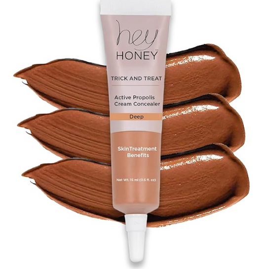Hey Honey Skincare Trick & Treat Active Honey & Propolis Full Coverage Concealer for Acne, Dark Circles & Discoloration