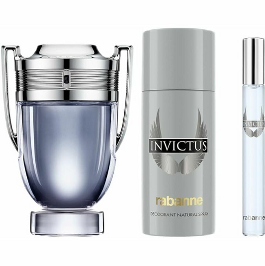 Paco Rabanne Invictus 3-Piece Gift Set for Men – Fresh & Woody Fragrance Collection