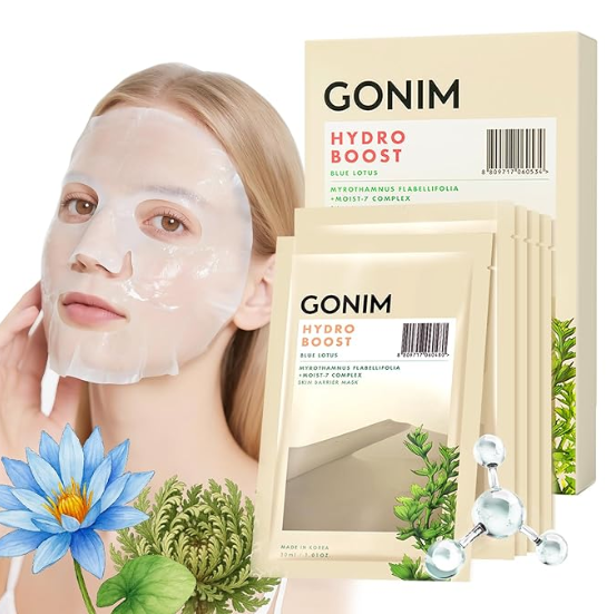 GONIM Korean Face Mask with Hyaluronic Acid & Collagen Activation – Deep Hydration and Youthful Glow