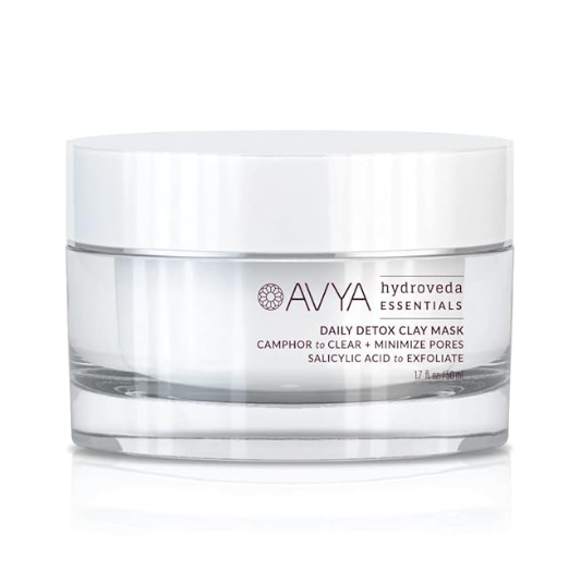 AVYA Hydroveda Essentials Daily Detox Clay Mask: Bentonite Clay & Camphor Treatment for Clear, Calm, Radiant Skin
