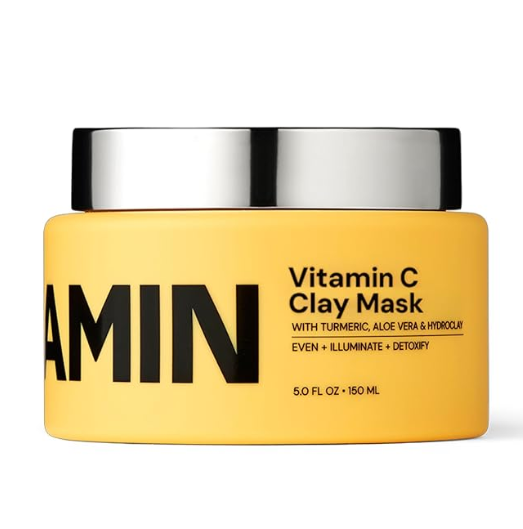 Gleamin Vitamin C Clay Mask Review: Brightening Turmeric Face Mask for Dark Spots and Uneven Skin Tone