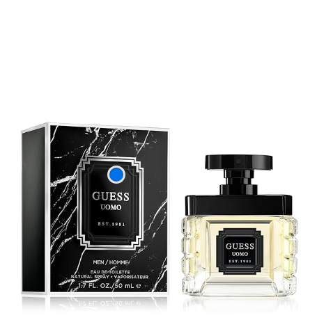 GUESS UOMO Eau de Toilette – A Refined Amber Fougere Scent for the Modern Man