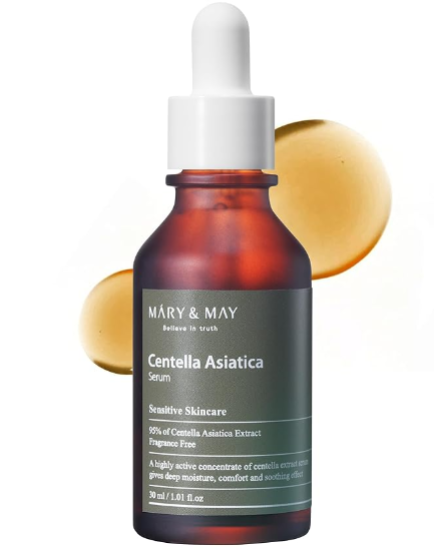 Mary&May Centella Asiatica Serum: 95% Cica Extract for Soothing, Repairing, and Elastic Skin
