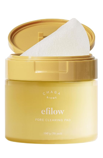 Chaga Mushroom Biome Pore Clearing Pad: Vegan Exfoliating Toner Pads with AHA BHA PHA LHA