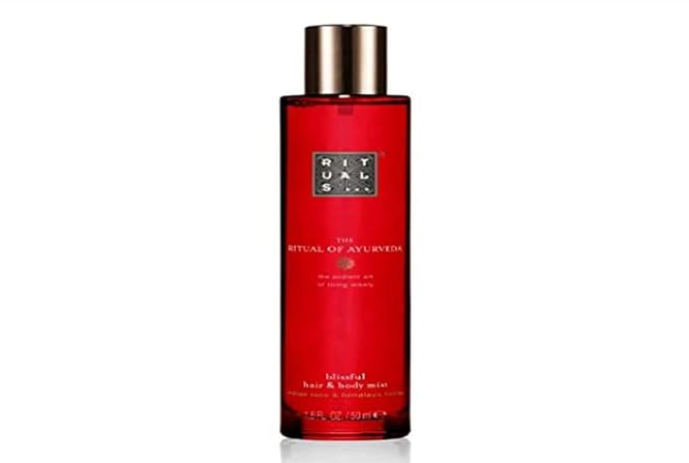 RITUALS The Ritual of Ayurveda Hair & Body Mist – 50ml Alcohol-Free Rose Scent for Sensitive Skin