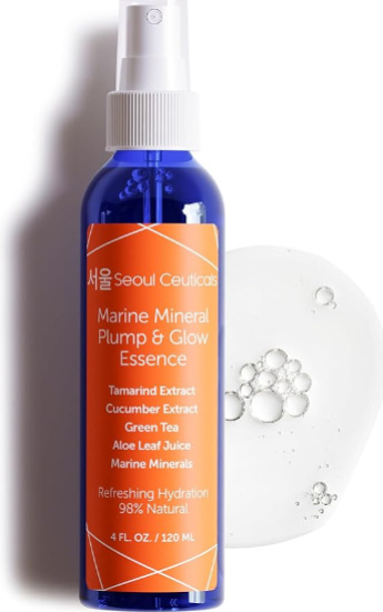 SeoulCeuticals Korean Essence Toner Spray – Cucumber, Marine Minerals, and Organic Aloe for a Youthful Glow