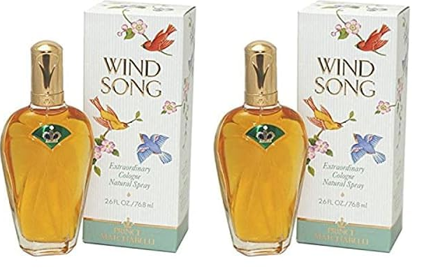 Prince Matchabelli Wind Song for Women Cologne Spray – Romantic Floral Scent (Pack of 2, 2.6 oz Each)