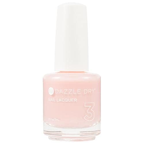 Dazzle Dry Nail Lacquer (Step 3) - Livin' La Vida Yoga - A soft and pale creamy pink with a hint of diamond dusted shimmer. Semi-sheer cream. (0.5 fl oz)