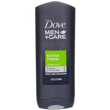 Dove Men Care, Body & Face Wash, Extra Fresh, Pack of 3, (13.52 Fl. Oz/400 ml Each)