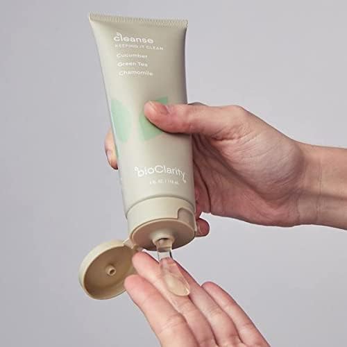 BioClarity Face Cleanser | 100% Vegan, Gentle Wash with Cucumber, Green Tea, and Chamomile, for Sensitive Oily Skin. Natural Ingredients (4 Fl Oz (Pack Of 3))