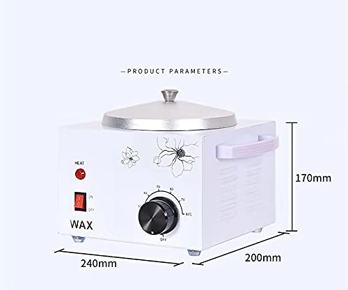 Single Pot Wax Warmer, Professional Electric Wax Heater Machine Facial Skin SPA Equipment with Adjustable Temperature Set