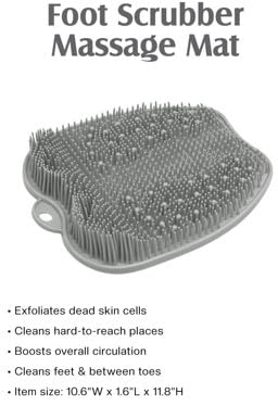 ZENVY Foot Silicone Foot Scrubber Massage Mat Set for Soothing at-Home Relaxation (Foot Scrubber Mat)