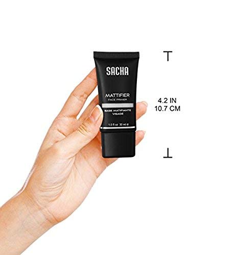 Sacha Mattifier, Mattifying Foundation Primer. Blurs Fine Lines, Pores and Wrinkles. Matte Face Primer and Hydrating Makeup Base for Oily, Combination Skin. 1.0 oz
