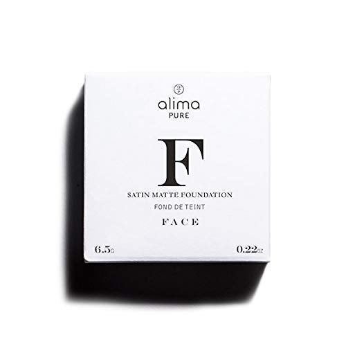 Alima Pure Satin Matte Foundation - Loose Mineral Powder, Oil Free Talc Free, Natural Makeup, Full Coverage .15 oz/4.5g