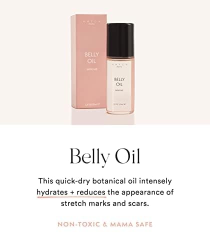 HATCH Belly Oil Mini Me - 1oz Quick-Drying Belly Oil - Vegan & Plant Based Nutrient Rich - Supports Skin Throughout Pregnancy