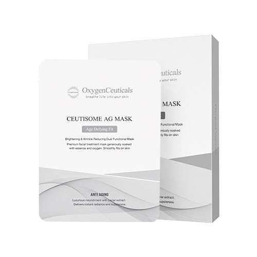Ceutisome AG Mask – Premium Black Caviar Anti-Aging, Anti-Wrinkle Facial Sheet Mask, Rejuvenating & Firming (6 Sheets/Box)