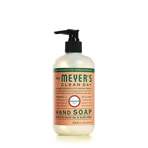MRS. MEYER'S CLEAN DAY Liquid Hand Soap Geranium 12.5 Fl Oz (Pack of 9)