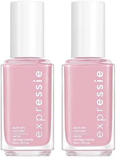 essie expressie Quick-Dry Vegan Nail Polish, Throw It On, Soft Lilac Purple, 0.33 Ounce (Pack of 2)