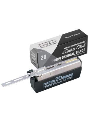 Feather Artist Club Professional Razor Blades - (5 Pack of 20) - Single Straight Edge Razor Blade Refills for Shaving - For Men & Barbers