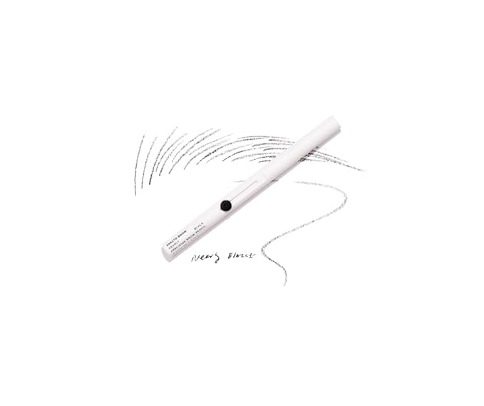 MADLUVV Exacto Brow Pencil for Flawless, Long Lasting, Realistic Brows with Dual-Ended Design Featuring Retractable Blade Tip for Precise Hair Like Detail and Blending Brush - Nearly Black